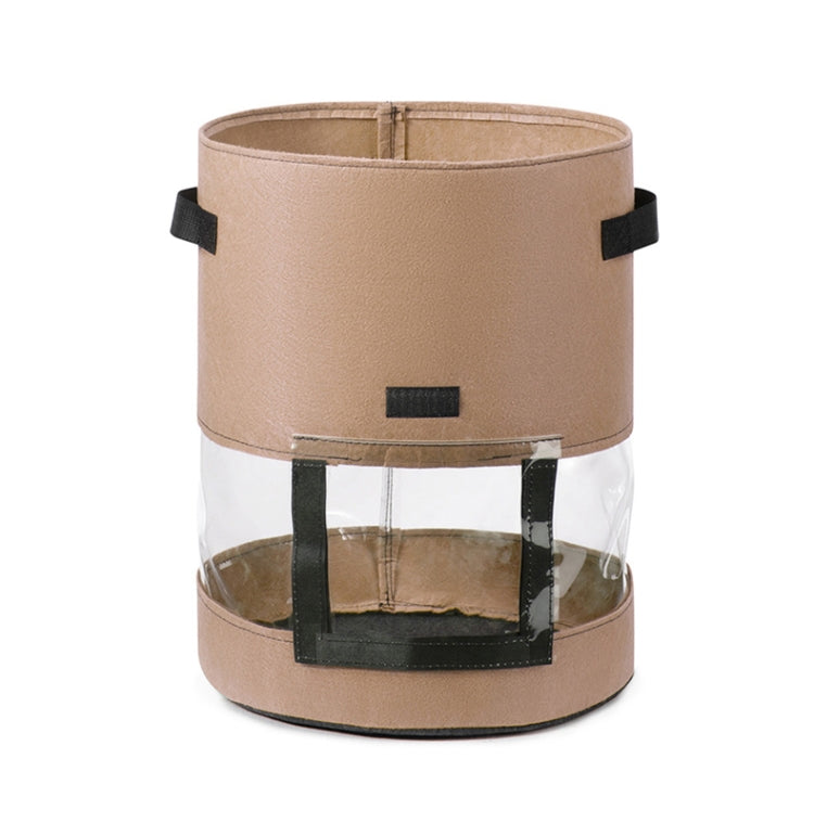 360 Degree Transparent Potato Bag In The Middle Covered Plant Growing Bag, Medium (30x35cm) 26 Liters/7 Gallons, Large (35x45cm) 43 Liters/10 Gallons