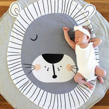 Load image into Gallery viewer, Baby Infant Play Mats Kids Crawling Carpet Floor Rug Baby Bedding Rabbit Blanket Cotton Game Pad Children Room Decor, Grey Rabbit, Fox, Koala, Lion, Deer, Sheep, Swan, Unicorn, Giraffe, Panda, Penguin, Butterfly, Tiger, Bear, Pink Rabbit