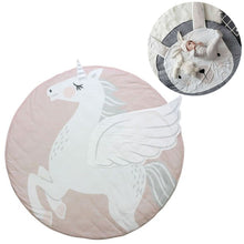 Load image into Gallery viewer, Baby Infant Play Mats Kids Crawling Carpet Floor Rug Baby Bedding Rabbit Blanket Cotton Game Pad Children Room Decor, Grey Rabbit, Fox, Koala, Lion, Deer, Sheep, Swan, Unicorn, Giraffe, Panda, Penguin, Butterfly, Tiger, Bear, Pink Rabbit