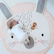 Load image into Gallery viewer, Baby Infant Play Mats Kids Crawling Carpet Floor Rug Baby Bedding Rabbit Blanket Cotton Game Pad Children Room Decor, Grey Rabbit, Fox, Koala, Lion, Deer, Sheep, Swan, Unicorn, Giraffe, Panda, Penguin, Butterfly, Tiger, Bear, Pink Rabbit