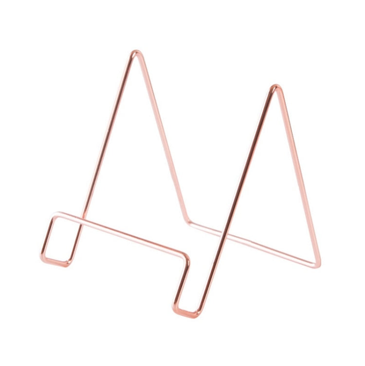 4 PCS Desktop Iron Art Plating Bracket for iPad / CD Display / Cookbook / Plate, Golden, Rose Gold