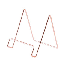 Load image into Gallery viewer, 4 PCS Desktop Iron Art Plating Bracket for iPad / CD Display / Cookbook / Plate, Golden, Rose Gold