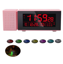 Load image into Gallery viewer, TS-P30 Multifunctional Night Light Alarm Digital Clock with FM Radio &amp; Temperature / Humidity Display &amp; IR Sensor Function, White, Green, Blue, Black, Pink