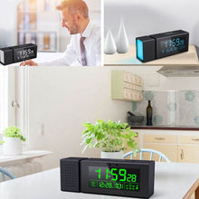 Load image into Gallery viewer, TS-P30 Multifunctional Night Light Alarm Digital Clock with FM Radio &amp; Temperature / Humidity Display &amp; IR Sensor Function, White, Green, Blue, Black, Pink