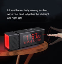 Load image into Gallery viewer, TS-P30 Multifunctional Night Light Alarm Digital Clock with FM Radio &amp; Temperature / Humidity Display &amp; IR Sensor Function, White, Green, Blue, Black, Pink