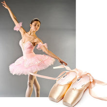 Load image into Gallery viewer, Ballet Lace Pointe Shoes Professional Flat Dance Shoes