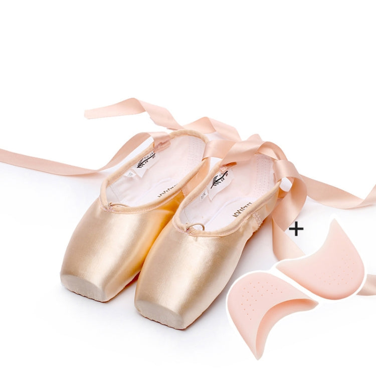 Ballet Lace Pointe Shoes Professional Flat Dance Shoes