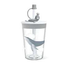 Load image into Gallery viewer, Children Cartoon Marine Animal Straw Drinking Cup Safe And Environmentally Friendly Plastic Drinking Cup, Navy Blue, Light Blue, Pink, Light Grey
