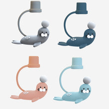 Load image into Gallery viewer, Children Cartoon Marine Animal Straw Drinking Cup Safe And Environmentally Friendly Plastic Drinking Cup, Navy Blue, Light Blue, Pink, Light Grey