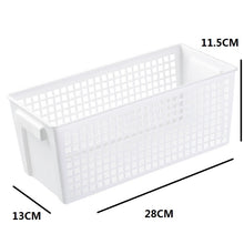 Load image into Gallery viewer, Desktop Snacks &amp; Sundries Storage Basket Rectangular Plastic Storage Basket, Small （White）, Small （Light Green）, Large (White), Large（Llight Green）