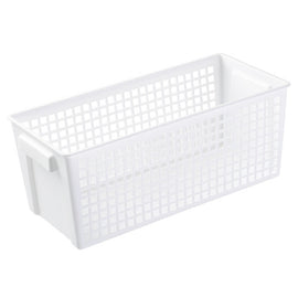Desktop Snacks & Sundries Storage Basket Rectangular Plastic Storage Basket, Small （White）, Small （Light Green）, Large (White), Large（Llight Green）