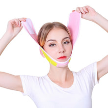 Load image into Gallery viewer, Enhanced Version For Men And Women Face-Lifting Bandage V Face  Double Chin Shaping Face Mask, 098 Pink Yellow, 098 Pink White, 074 Skin Tone, 076 M Size, 076 L Size, 090 With Hole, 090 Without Hole, 091 Orange, 072 Pink, 072 White, 073 Pink, 073 White