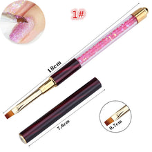 Load image into Gallery viewer, Cat Eye Pen Barrel Painted Pen With Diamond Light Therapy Nail Tool Light Therapy Pen, 1# Red Stripes (Flat Head), 2# Purple Stripes (Gradient), 3# White Stripes (Round Head), 4# Dark Blue Stripes (Oblique Head), 5# Dark Green Stripes (Short Cable)    ...