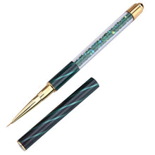 Load image into Gallery viewer, Cat Eye Pen Barrel Painted Pen With Diamond Light Therapy Nail Tool Light Therapy Pen, 1# Red Stripes (Flat Head), 2# Purple Stripes (Gradient), 3# White Stripes (Round Head), 4# Dark Blue Stripes (Oblique Head), 5# Dark Green Stripes (Short Cable)    ...