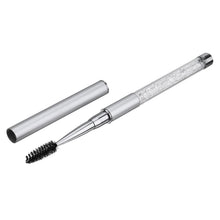 Load image into Gallery viewer, Plastic Pole Eyelash Brush Rhinestone Pole With Pen Sleeve Spiral Eyelash Brush, Pink, Rose Red, Golden, Royal Blue, Light Blue, Green, Black, White, Silver, Purple