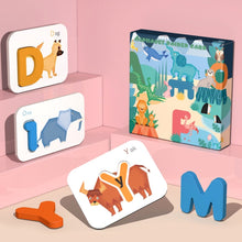 Load image into Gallery viewer, XHN-001 Number Letter Matching Cognitive Card Double-Sided 3D Puzzle Children Puzzle Early Education Toy