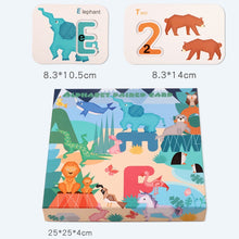 Load image into Gallery viewer, XHN-001 Number Letter Matching Cognitive Card Double-Sided 3D Puzzle Children Puzzle Early Education Toy