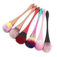 Load image into Gallery viewer, Single Small Waist Makeup Brush Nail Powder Dust Blush Loose Powder Brush, Specification: Pink Green Gradient Rod, Pink Green Gradient Rod, Red Rod Red Hiar, Golden Rod Color Hair, Golden Rod Brown Hair, Black Rod Brown Hair, Pink Rod Pink Hair