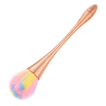 Load image into Gallery viewer, Single Small Waist Makeup Brush Nail Powder Dust Blush Loose Powder Brush, Specification: Pink Green Gradient Rod, Pink Green Gradient Rod, Red Rod Red Hiar, Golden Rod Color Hair, Golden Rod Brown Hair, Black Rod Brown Hair, Pink Rod Pink Hair