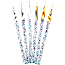 Load image into Gallery viewer, 3pcs / Set Nail Art Brush Tool Acrylic Nail Crystal Carving Phototherapy Drawing Pen, Silver Tube, Golden Tube