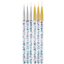 Load image into Gallery viewer, 3pcs / Set Nail Art Brush Tool Acrylic Nail Crystal Carving Phototherapy Drawing Pen, Silver Tube, Golden Tube