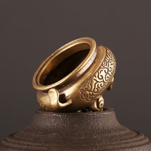 Load image into Gallery viewer, Antique Brass Bronze Tripod Censer Furnace Home Decoration