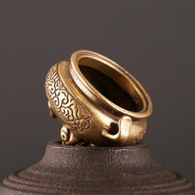 Load image into Gallery viewer, Antique Brass Bronze Tripod Censer Furnace Home Decoration