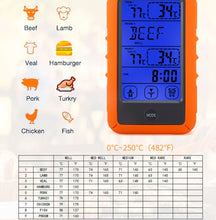 Load image into Gallery viewer, Wireless Food Thermometer Household Touch Screen BBQ Dual-Channel Kitchen  Thermometer, TS-TP20