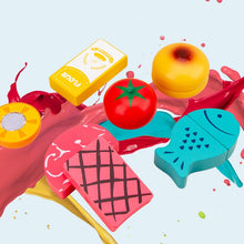 Load image into Gallery viewer, Children Simulation Kitchen Set Baby Wooden Food Cutting Pretend Play Toy