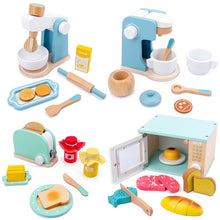 Load image into Gallery viewer, Children Simulation Kitchen Set Baby Wooden Food Cutting Pretend Play Toy