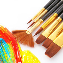 Load image into Gallery viewer, ZHU TING 7 in 1 Nylon Brushes Watercolor Brushes And Oil Brushes Art Painting Supplies, 21 PCS / 3 Sets Nylon Brushes
