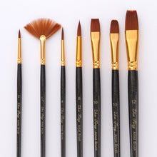 Load image into Gallery viewer, ZHU TING 7 in 1 Nylon Brushes Watercolor Brushes And Oil Brushes Art Painting Supplies, 21 PCS / 3 Sets Nylon Brushes