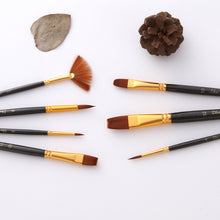 Load image into Gallery viewer, ZHU TING 7 in 1 Nylon Brushes Watercolor Brushes And Oil Brushes Art Painting Supplies, 21 PCS / 3 Sets Nylon Brushes