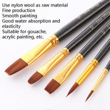 Load image into Gallery viewer, ZHU TING 7 in 1 Nylon Brushes Watercolor Brushes And Oil Brushes Art Painting Supplies, 21 PCS / 3 Sets Nylon Brushes