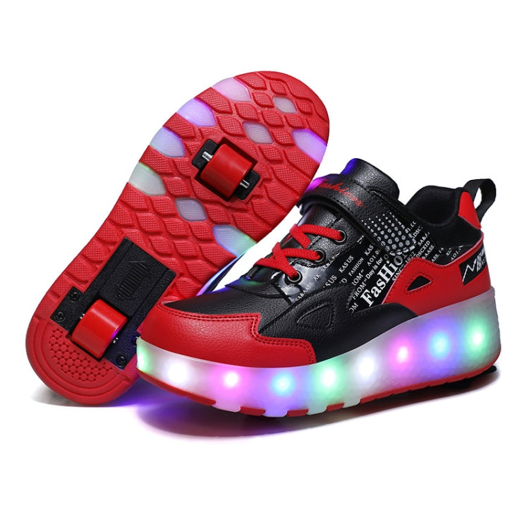 E68 Two-Wheeled Children Skating Shoes Rechargeable Light Wheel Shoes