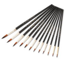 Load image into Gallery viewer, ZHU TING 12 PCS / Set Nylon Hair Watercolor Pen Children Painted Gouache Brush, Nylon Hair Watercolor Pen