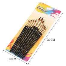 Load image into Gallery viewer, ZHU TING 12 PCS / Set Nylon Hair Watercolor Pen Children Painted Gouache Brush, Nylon Hair Watercolor Pen