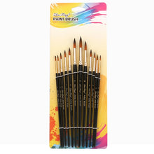 Load image into Gallery viewer, ZHU TING 12 PCS / Set Nylon Hair Watercolor Pen Children Painted Gouache Brush, Nylon Hair Watercolor Pen
