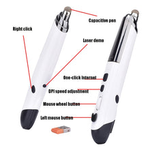 Load image into Gallery viewer, PR-08 1600DPI 6 Keys 2.4G Wireless Electronic Whiteboard Pen Multi-Function Pen Mouse PPT Flip Pen, White, Red, Blue, Black, Silver Gray