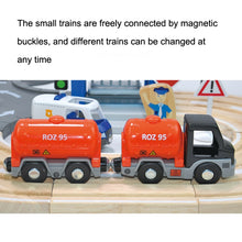 Load image into Gallery viewer, Multifunctional Wooden Police Station Road Track Set Baby Assembling Building Blocks Educational Early Education Toys