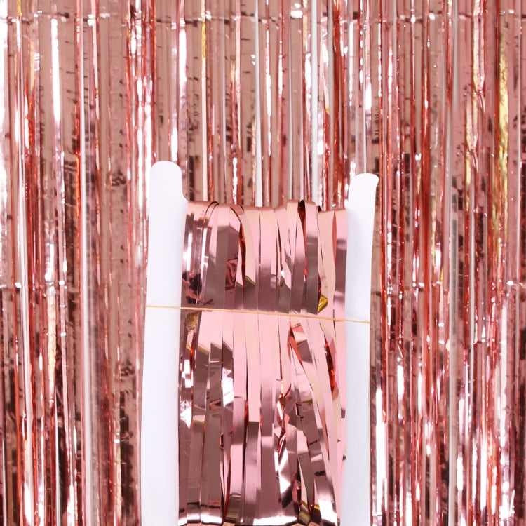5 PCS 1 x 2m  Light Rain Silk Curtain Holiday Party Decoration Photo Background Wall Decoration, Golden, Red, Blue, Green, Rose Red, Light Pink, Light Blue, Silver, Rose Gold