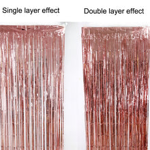 Load image into Gallery viewer, 5 PCS 1 x 2m  Light Rain Silk Curtain Holiday Party Decoration Photo Background Wall Decoration, Golden, Red, Blue, Green, Rose Red, Light Pink, Light Blue, Silver, Rose Gold