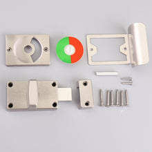 Load image into Gallery viewer, Toilet Red &amp; Green Display Door Lock Public Toilet Stainless Steel Bolt Lock, Indicating lock With Handle