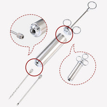 Load image into Gallery viewer, 304 Stainless Steel Seasoning Syringe Barbecue Tool Turkey Needle Set, 14 in 1 with Storage Bag