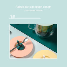 Load image into Gallery viewer, Food Grade Bunny Ears Shape Silicone Cup Lid Sealing Lid Cartoon Mug Dustproof Leak-Proof Lid, Yellow, Green, Pink