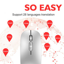 Load image into Gallery viewer, M103 1600DPI 5 Keys 2.4G Wireless Mouse Charging Ai Intelligent Voice Office Mouse, Support 28 Languages, White, Black, Silver, Rose Gold, Gray