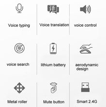 Load image into Gallery viewer, M103 1600DPI 5 Keys 2.4G Wireless Mouse Charging Ai Intelligent Voice Office Mouse, Support 28 Languages, White, Black, Silver, Rose Gold, Gray