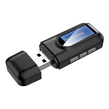 Load image into Gallery viewer, BT201 Bluetooth 5.0 USB 2 in 1 Bluetooth Audio Receiver Transmitter with LCD Display