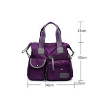Load image into Gallery viewer, Waterproof Oxford Cloth Handbag Casual Nylon Shoulder Diagonal Bag Female Bag Canvas Bag, Purple, Black, Red, Blue