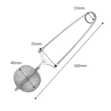 Load image into Gallery viewer, 2 PCS Stainless Steel Sphere Mesh Tea Strainer Coffee Herb Spice Filter Tea Infuser, Stainless Steel